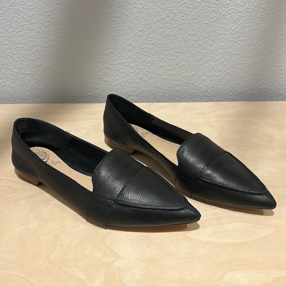 Vince Camuto Maita Leather Pointy Loafers Flats